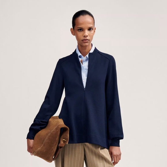 ME+EM Tops - ME+EM travel tailoring balloon sleeve ponte swing top